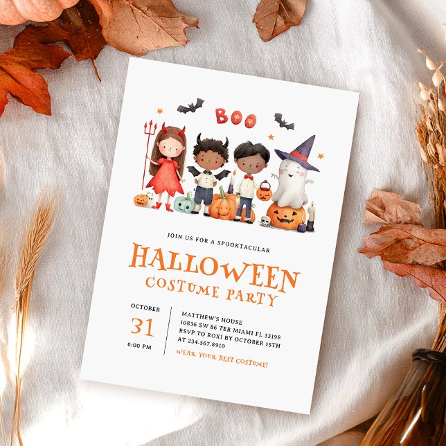Invitation Enfants Costume d'Halloween Enfants (Créateur téléchargé)