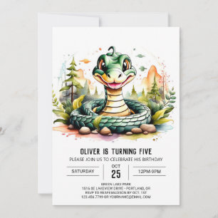 Invitation Enfants de serpent simple Anniversaire