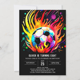 Invitation Enfants de soccer élégant en ligne Anniversaire
