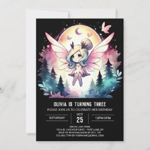 Invitation Enfants Fée simple Anniversaire