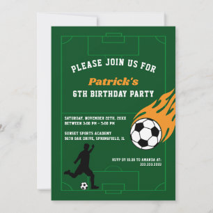 Invitation Enfants Football fête d'anniversaire