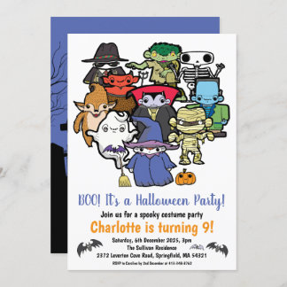 Invitation Enfants Halloween Anniversaire