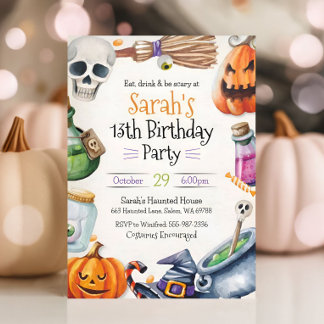 Invitation Enfants Halloween Anniversaire Invitation, Costume