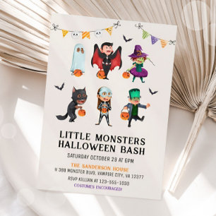Invitation Enfants Halloween Costume Fête Invitation, Anniver