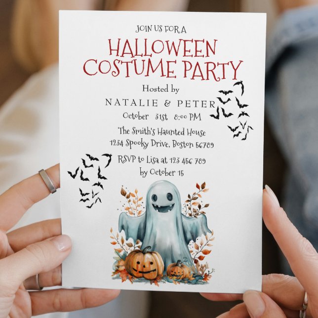 Invitation Enfants Halloween Costume Party I Ghost (Créateur téléchargé)