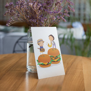 Invitation Enfants jouant de la musique sur des cheeseburgers