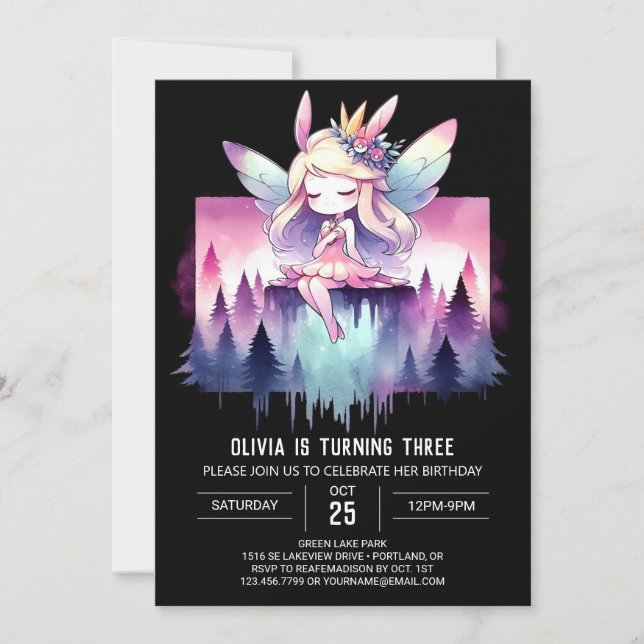 Invitation Enfants Joyeux anniversaire de fête (Devant)