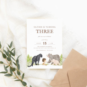 Invitation Enfants Jungle Anniversaire - Jungle Amis Annivers