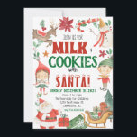 Invitation Enfants Lait de Noël et Cookies<br><div class="desc">Invitation au lait et aux biscuits de Noël pour les enfants,  Père Noël,  Invitation d'anniversaire,  Invitation à la fête d'anniversaire pour les elfes, </div>