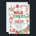 Invitation Enfants Lait de Noël et Cookies<br><div class="desc">Invitation au lait et aux biscuits de Noël pour les enfants,  Père Noël,  Invitation d'anniversaire,  Invitation à la fête d'anniversaire pour les elfes, </div>