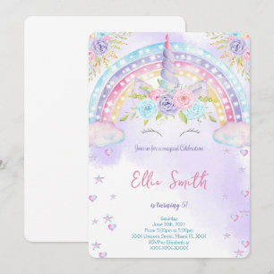 Invitation Enfants Licorne 