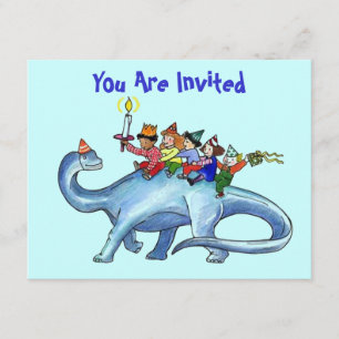 Invitation Enfants montant l'INVITATION de FÊTE