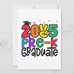 Invitation Enfants pré-K Grad 2025 Préscolaire Graduation