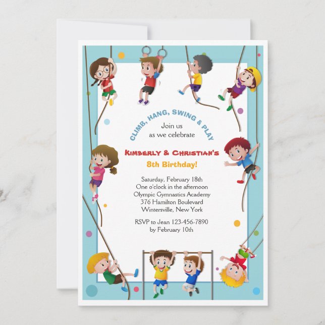 Invitation Enfants qui Grimpent (Devant)