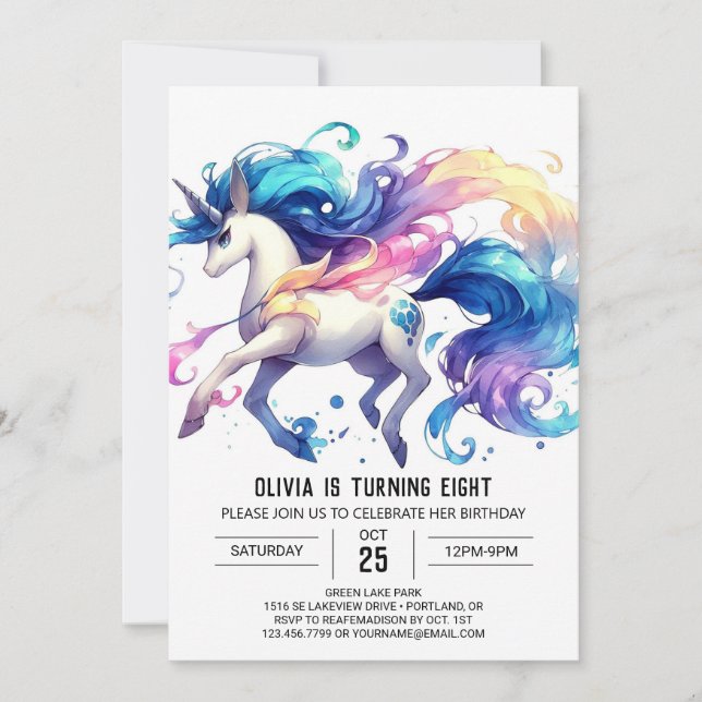 Invitation Enfants rustiques Cheval Anniversaire (Devant)