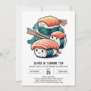 Invitation Enfants Sashimi Anniversaire