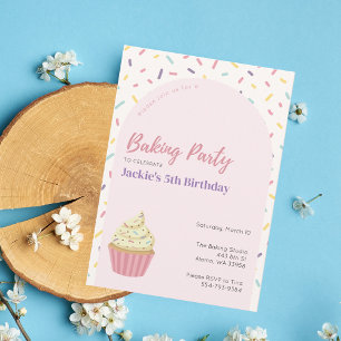 Invitation Enfants sautinent Baking Anniversaire Fête Invitat