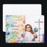 Invitation Enfants Science Anniversaire Photo<br><div class="desc">Enfants Science Anniversaire Fête Photo Invitation</div>