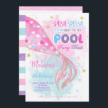 Invitation Enfants Sirène & Piscine<br><div class="desc">Invitation Enfants Sirène & Piscine</div>
