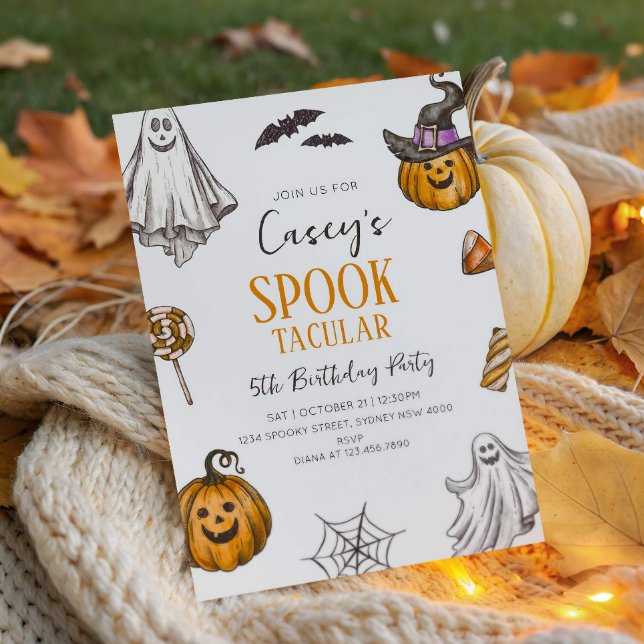 Invitation Enfants Spooktacular Halloween fête d'anniversaire (Créateur téléchargé)