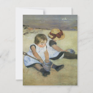 Invitation Enfants sur la plage de Cassatt, Anniversaire Vint