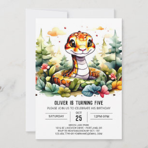 Invitation Enfants Viper Moderne Anniversaire