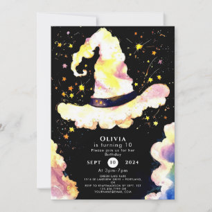 Invitation Enfants Whimsical Magie Assistant Anniversaire