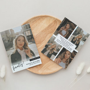 Invitation Enfin Photo Collage Graduation Party