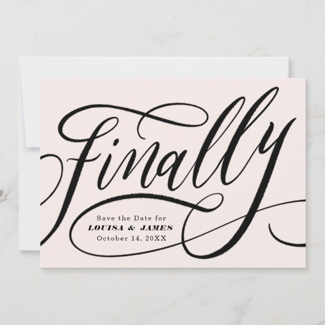 Invitation Enfin reporté Modifier la date Enregistrer la date (Devant)