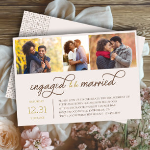 Invitation Engagé pour être marié Engagement Partie 3 Photo