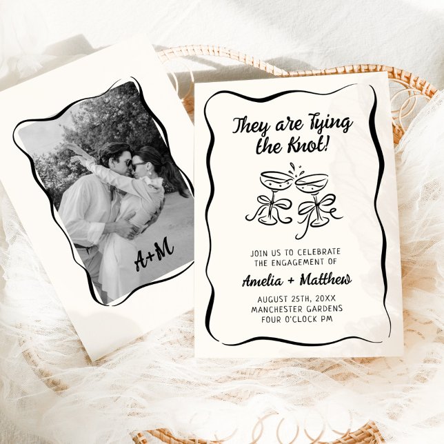 Invitation Engagements modernes et fantaisistes (Créateur téléchargé)