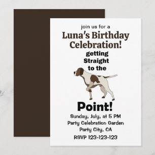 Invitation English Pointer Aller Droit Au But Anniversaire