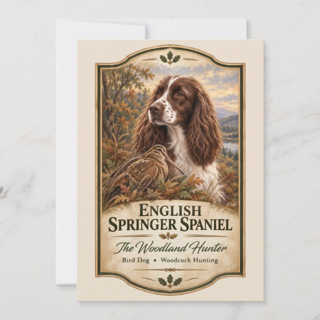 Invitation English Springer Spaniel  (Devant)