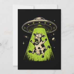 Invitation Enlèvement de vache extraterrestre Weirdcore Surré