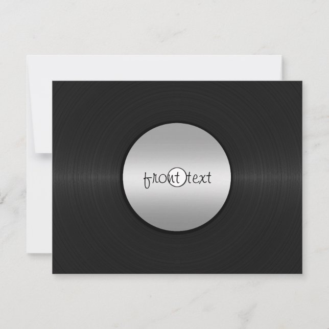 Invitation Enregistrement LP Vinyl Look (Devant)