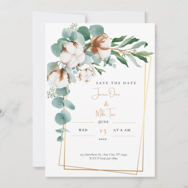 Invitation enregistrer la date (Devant)