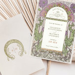 Invitation Enregistrer la date Art Nouveau Vintage par Mucha<br><div class="desc">Art Nouveau Vintage Sauvegardez la Date Cartes mariages d'Alphonse Mucha dans un design floral, romantique et fantaisiste. Les fleurs victoriennes complètent les polices art déco classiques. Entrez vos informations personnalisées, et vous avez terminé. Si vous souhaitez modifier la conception, cliquez sur le bouton bleu "Customiser". Merci tellement pour considérer mon...</div>
