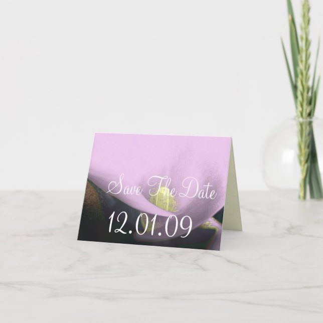 Invitation Enregistrer la date Cala Lily - Violet (Devant)