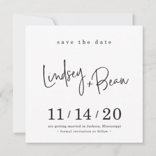 Invitation ENREGISTRER LA DATE conception personnalisée pour 