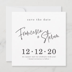 Invitation ENREGISTRER LA DATE conception personnalisée pour 