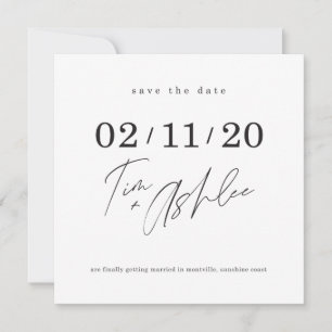 Invitation ENREGISTRER LA DATE conception personnalisée pour 
