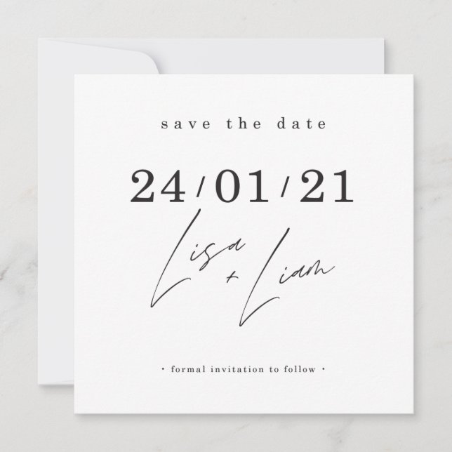 Invitation ENREGISTRER LA DATE conception personnalisée pour  (Devant)