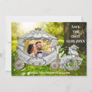 Invitation Enregistrer la date - Couple dans le transport - P