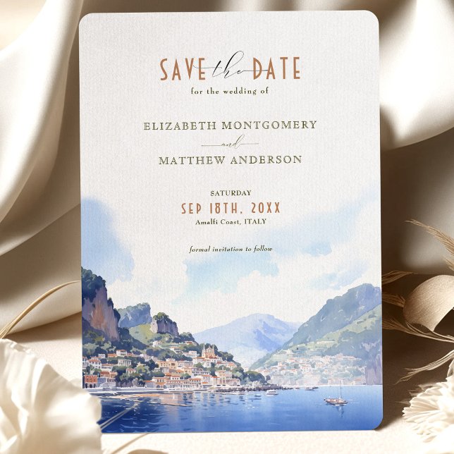 Invitation Enregistrer La Date Destination De La Côte Amalfi  (Créateur téléchargé)