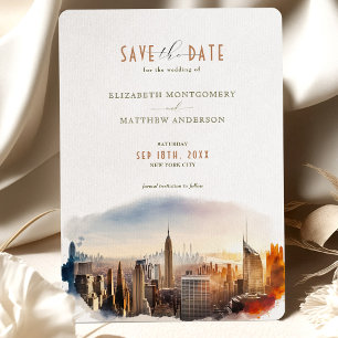 Invitation Enregistrer La Date Destination New York City