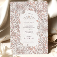 Enregistrer la date Dusty Rose Golden Lily Morris
