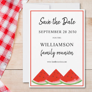 Invitation Enregistrer la date Eté Watermelon Famille Réunion