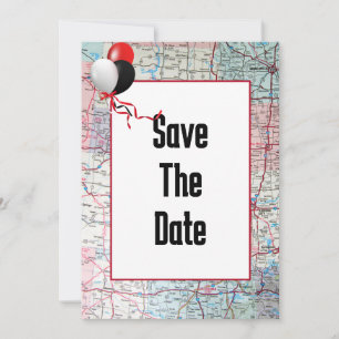 Invitation Enregistrer la date fête d'anniversaire