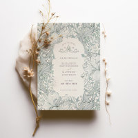 Enregistrer la date Golden Lily Sky Blue William M