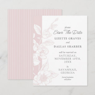 Invitation Enregistrer La Date Magnolia Blush Southern Mariag